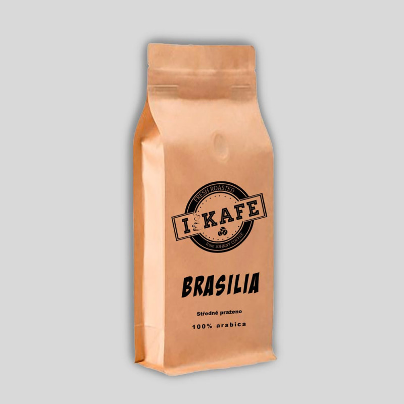Čerstvě pražená zrnková káva jednodruhová BRAZILIA
